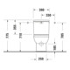 Duravit Stand-WC-Kombi, Tiefspüler No. 1 36,5x65cm, 6 l, Abg. waag., riml., weiß