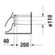Duravit Stand-WC-Kombi, Tiefspüler No. 1 36,5x65cm, 6 l, Abg. waag., riml., weiß