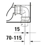 Duravit Stand-WC-Kombi, Tiefspüler No. 1 36,5x65cm, 6 l, Abg. waag., riml., weiß-5