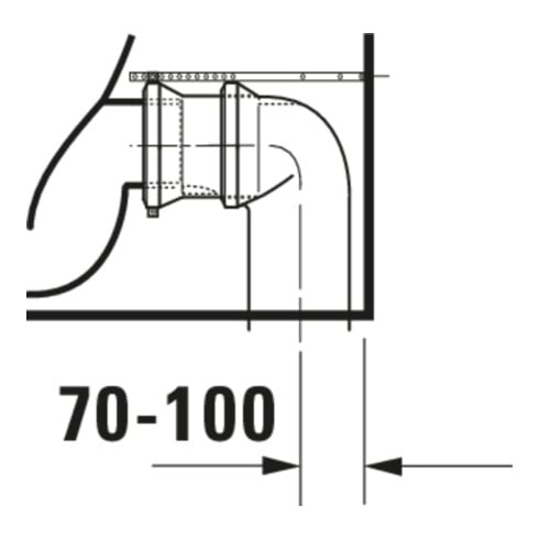 Duravit Stand-WC-Kombi, Tiefspüler No. 1 36,5x65cm, 6 l, Abg. waag., riml., weiß