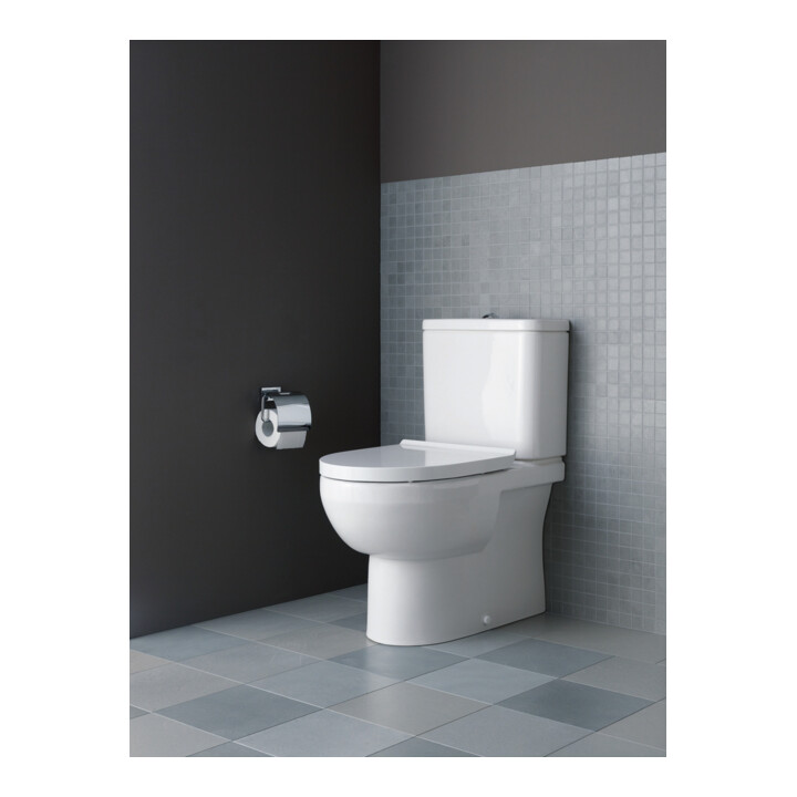 Duravit Stand-WC-Kombi, Tiefspüler No. 1 36,5x65cm, 6 l, Abg. waag., riml., weiß