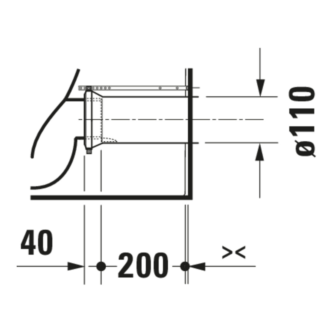 Duravit Stand-WC-Kombi, Tiefspüler Qatego 39x60cm, 6 l, Rimless, weiß Hochglanz