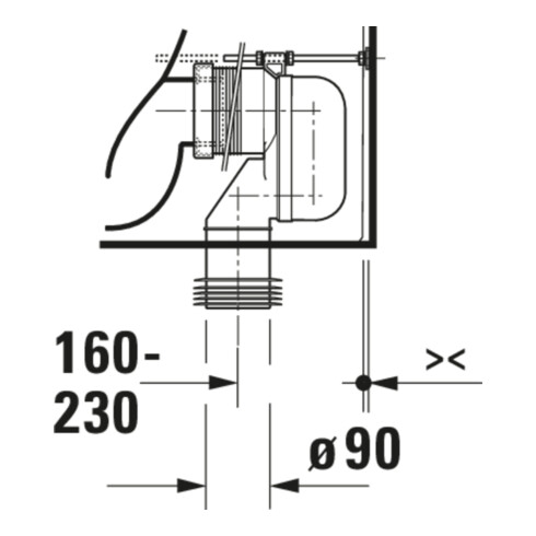 Duravit Stand-WC-Kombi, Tiefspüler Qatego 39x60cm, 6 l, Rimless, weiß Hochglanz