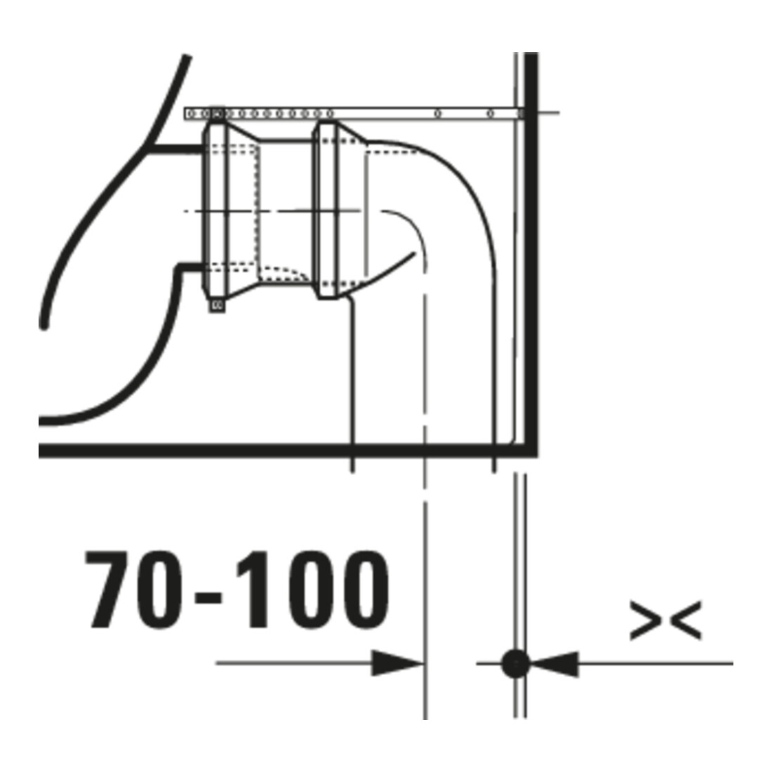 Duravit Stand-WC-Kombi, Tiefspüler Qatego 39x60cm, 6 l, Rimless, weiß Hochglanz