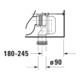 Duravit Stand-WC-Kombi, Tiefspüler Starck 1 41,5x64cm, 4,5 l, Abg. waag./skr., weiß-2