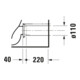 Duravit Stand-WC-Kombi, Tiefspüler Starck 1 41,5x64cm, 4,5 l, Abg. waag./skr., weiß