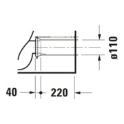 Duravit Stand-WC-Kombi, Tiefspüler Starck 1 41,5x64cm, 4,5 l, Abg. waag./skr., weiß-4