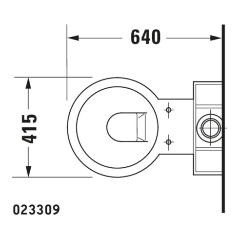 Duravit Stand-WC-Kombi, Tiefspüler Starck 1 41,5x64cm, 4,5 l, Abg. waag./skr., weiß