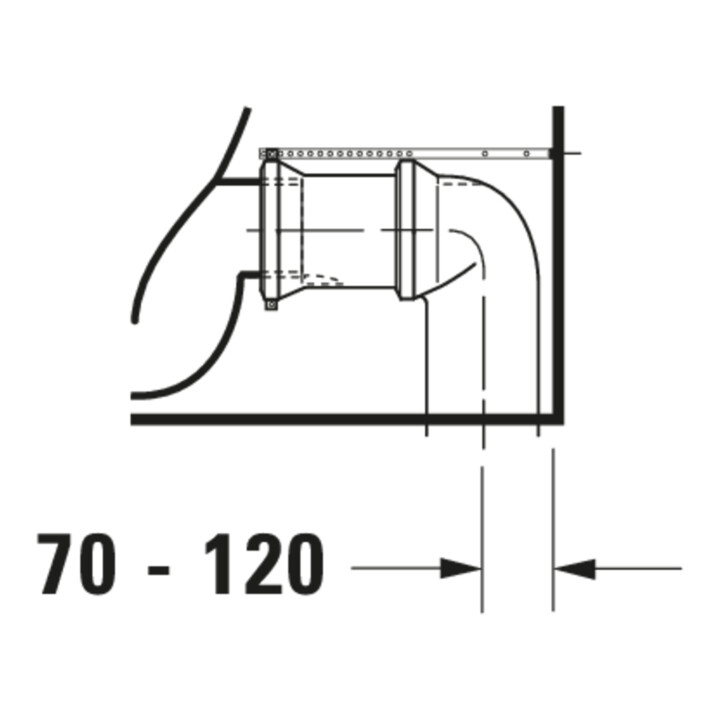 Duravit Stand-WC-Kombi, Tiefspüler Starck 1 41,5x64cm, 4,5 l, Abg. waag./skr., weiß