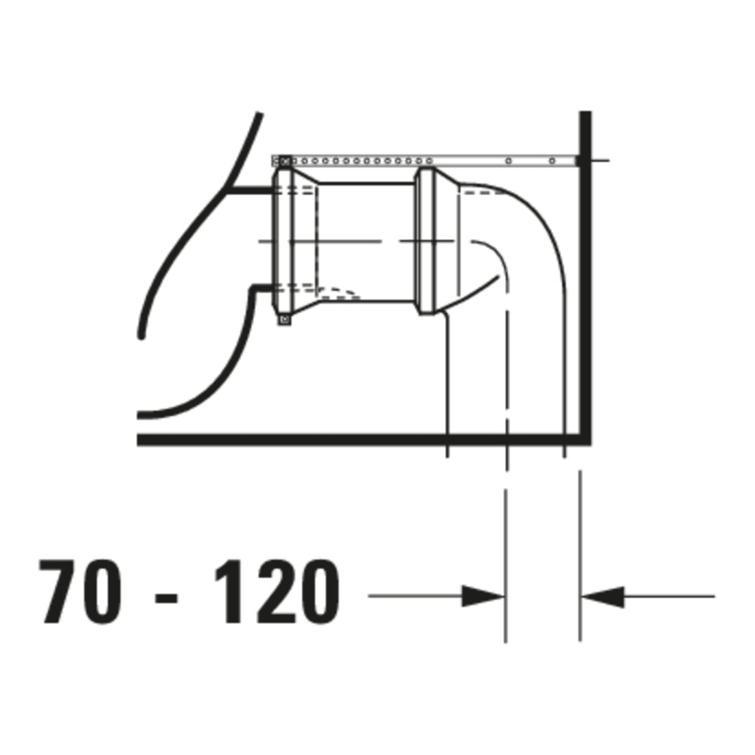 Duravit Stand-WC-Kombi, Tiefspüler Starck 1 41,5x64cm, 4,5 l, Abg. waag./skr., weiß
