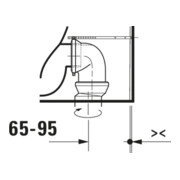 Duravit Stand-WC, Tiefspüler D-Code 37x57cm, 4,5 l, Abg. waag., riml., weiß-4