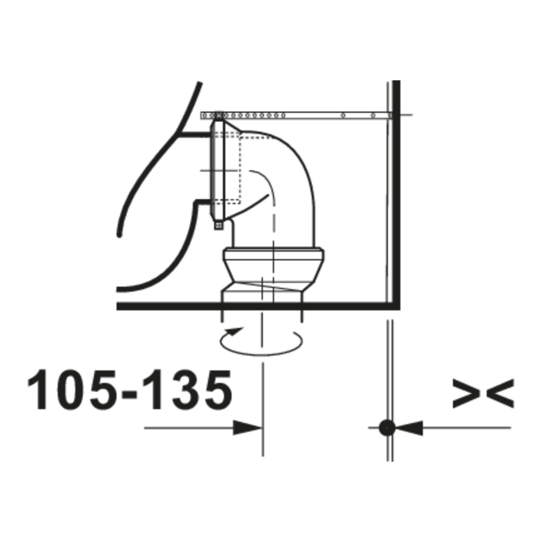 Duravit Stand-WC, Tiefspüler D-Code 37x60cm, 4,5 l, Abgang waagerecht, weiß