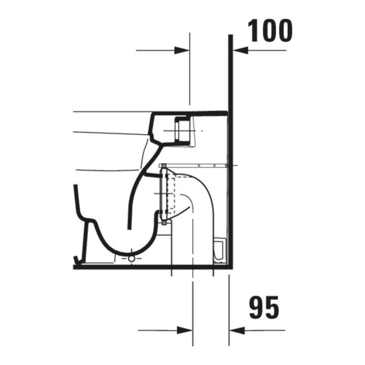 Duravit Stand-WC, Tiefspüler DuraStyle 37x57,5cm, 4,5 l, f variab. Zulauf, weiß