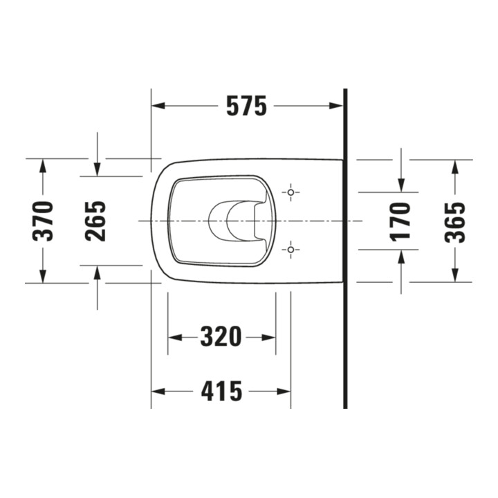 Duravit Stand-WC, Tiefspüler DuraStyle 37x57,5cm, 4,5 l, f variab. Zulauf, weiß