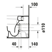 Duravit Stand-WC, Tiefspüler DuraStyle 37x57,5cm, 4,5 l, f variab. Zulauf, weiß-5