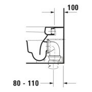Duravit Stand-WC, Tiefspüler Happy D.2 36,5x57cm, 4,5 l, Abg. waagerecht, weiß-5
