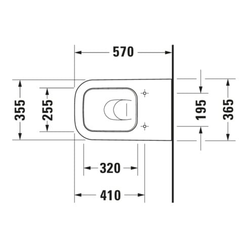 Duravit Stand-WC, Tiefspüler Happy D.2 36,5x57cm, 4,5 l, Abg. waagerecht, weiß