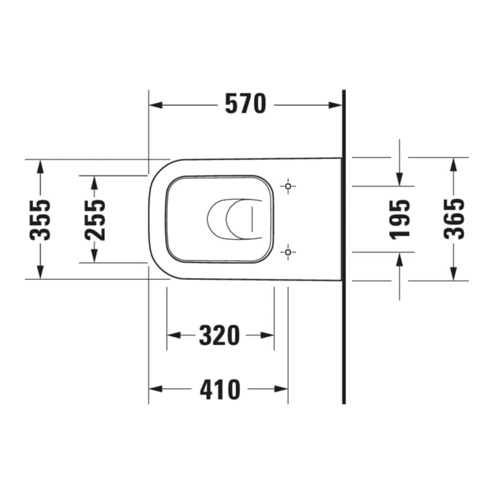 Duravit Stand-WC, Tiefspüler Happy D.2 36,5x57cm, 4,5 l, Abg. waagerecht, weiß