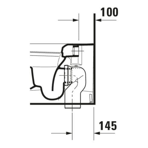 Duravit Stand-WC, Tiefspüler Me by Starck 37x60cm, 4,5 l, Abg wa, w sm HygGlaze