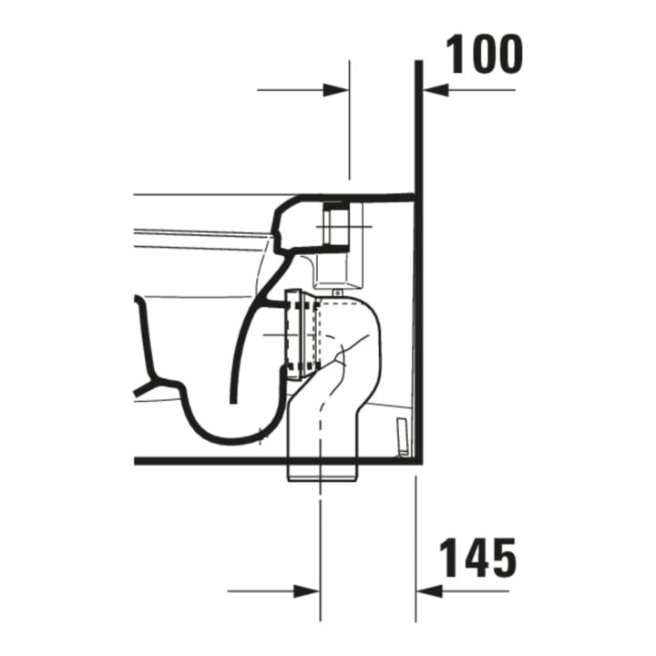 Duravit Stand-WC, Tiefspüler Me by Starck 37x60cm, 4,5 l, Abg wa, w sm HygGlaze
