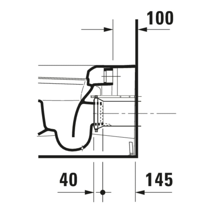 Duravit Stand-WC, Tiefspüler Me by Starck 37x60cm, 4,5 l, Abg wa, w sm HygGlaze