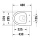 Duravit Stand-WC, Tiefspüler No. 1 Compact 37x48cm, 4,5 l, Abg. waag., riml., weiß