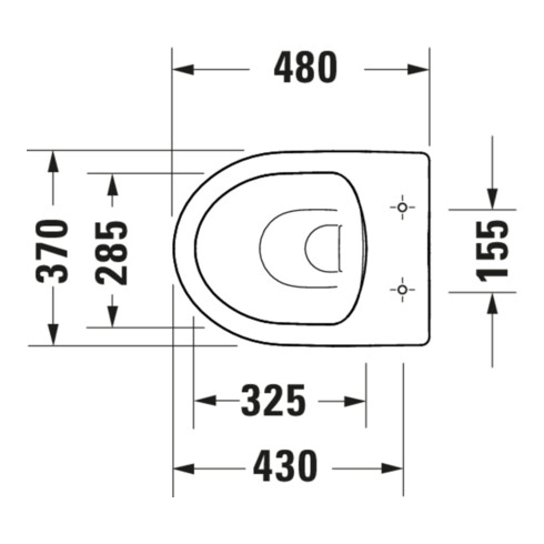 Duravit Stand-WC, Tiefspüler No. 1 Compact 37x48cm, 4,5 l, Abg. waag., riml., weiß