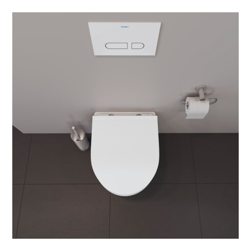Duravit Stand-WC, Tiefspüler No. 1 Compact 37x48cm, 4,5 l, Abg. waag., riml., weiß