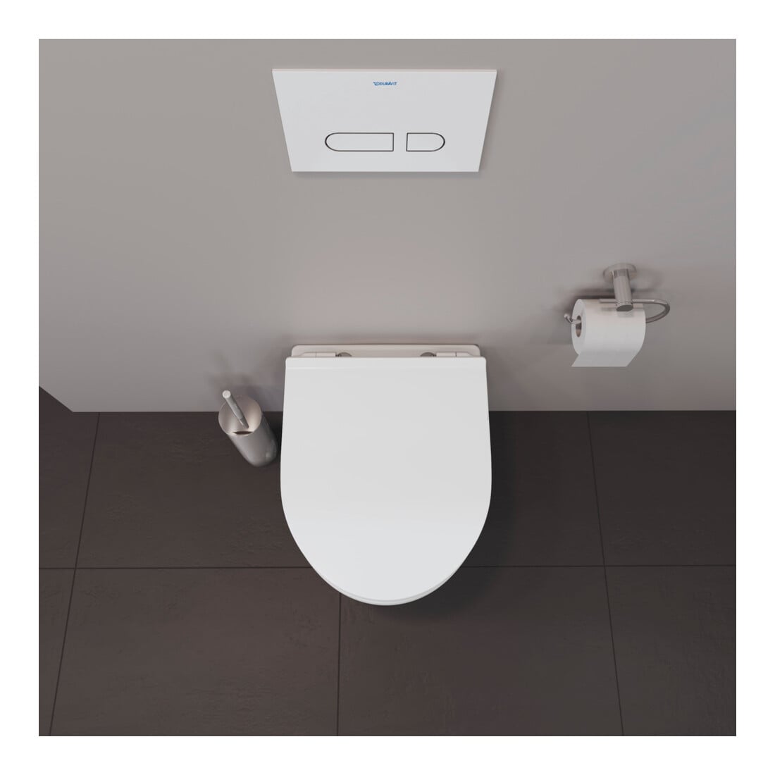 Duravit Stand-WC, Tiefspüler No. 1 Compact 37x48cm, 4,5 l, Abg. waag., riml., weiß