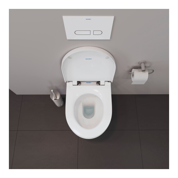 Duravit Stand-WC, Tiefspüler No. 1 Compact 37x48cm, 4,5 l, Abg. waag., riml., weiß