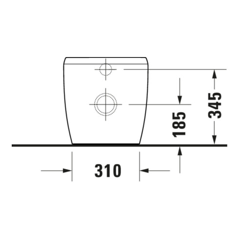 Duravit Stand-WC, Tiefspüler Qatego 39x60cm, 4,5 l, Rimless, weiß Hochglanz
