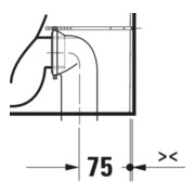 Duravit Stand-WC, Tiefspüler Qatego 39x60cm, 4,5 l, Rimless, weiß Hochglanz-5