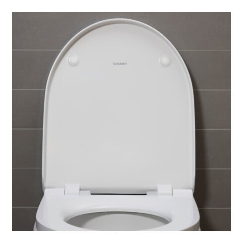 Duravit Stand-WC, Tiefspüler Set No. 1 mit WC-Sitz, Rimless, weiß