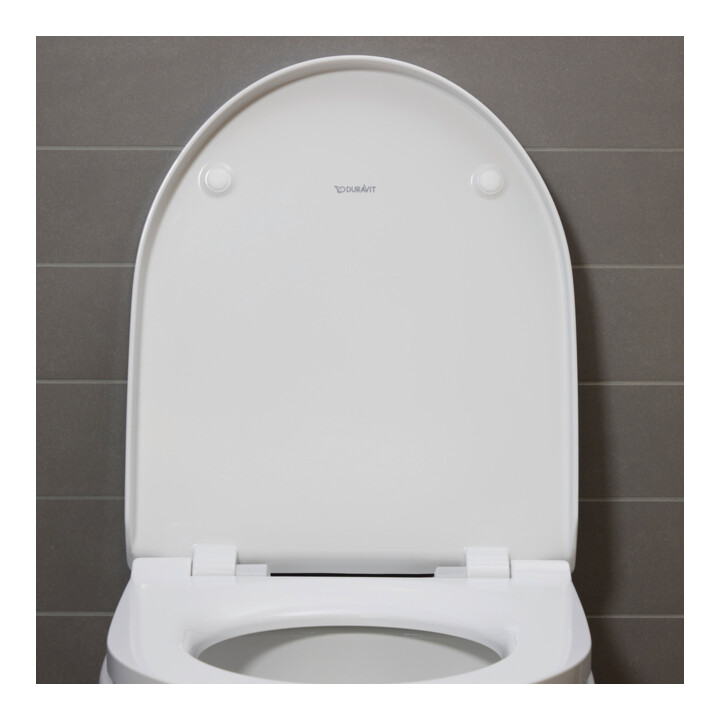 Duravit Stand-WC, Tiefspüler Set No. 1 mit WC-Sitz, Rimless, weiß