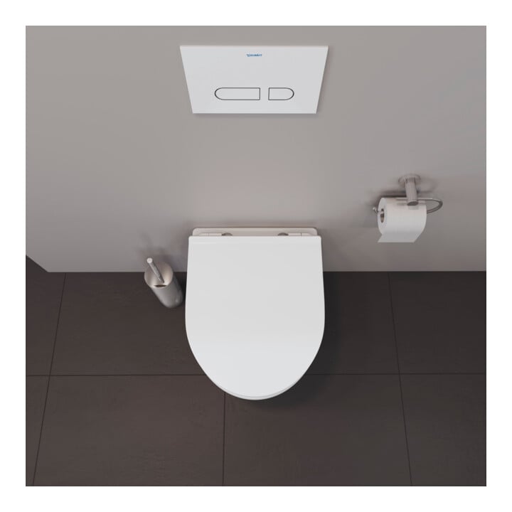Duravit Stand-WC, Tiefspüler Set No. 1 mit WC-Sitz, Rimless, weiß