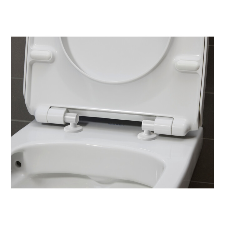 Duravit Stand-WC, Tiefspüler Set No. 1 mit WC-Sitz, Rimless, weiß