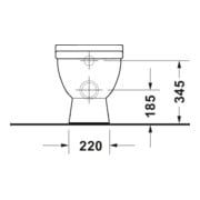 Duravit Stand-WC, Tiefspüler Starck 3 37x57cm, 4,5 l, Abg. waag., riml., weiß-5