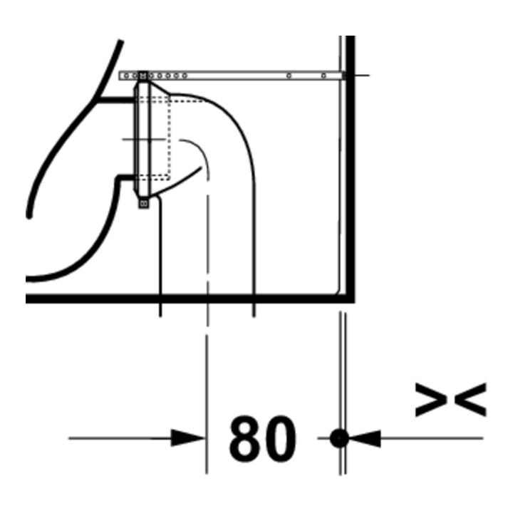 Duravit Stand-WC, Tiefspüler Starck 3 37x57cm, 4,5 l, Abg. waag., riml., weiß