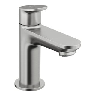 Duravit Standventil Wave Ausladung 90mm, Edelstahl gebürstet