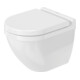 Duravit Starck 3 Compact WC suspendu, cuvette profonde 37x48,5 cm, 4,5 l, sans bride, avec fixation, blanc-1