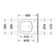 Duravit Starck 3 Compact WC suspendu, cuvette profonde 37x48,5 cm, 4,5 l, sans bride, avec fixation, blanc-2