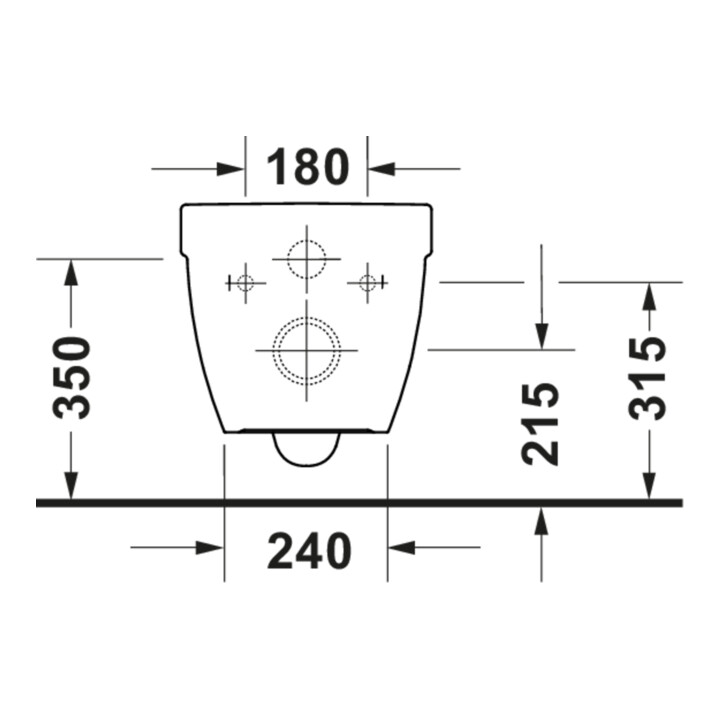 Duravit Starck 3 Compact WC suspendu, cuvette profonde 37x48,5 cm, 4,5 l, sans bride, avec fixation, blanc