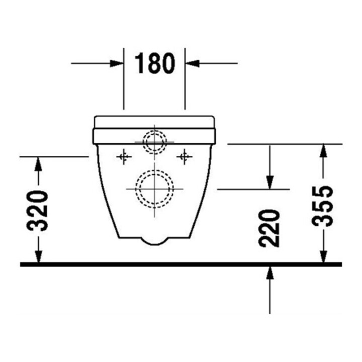 Duravit Starck 3 WC suspendu, chasse profonde, avec abattant, blanc