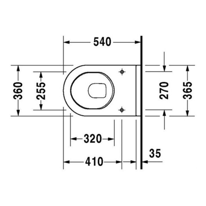 Duravit Starck 3 WC suspendu, chasse profonde, avec abattant, blanc