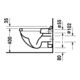 Duravit Starck 3 WC suspendu, chasse profonde, avec abattant, blanc
