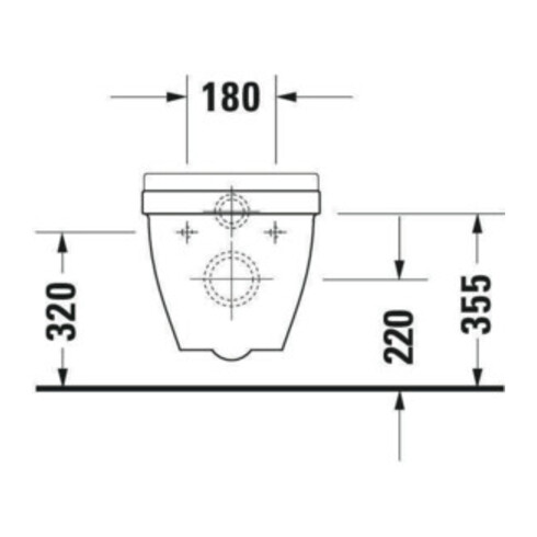 Duravit Starck 3 WC suspendu, cuvette profonde 36,5x54 cm, 4,5 l, blanc