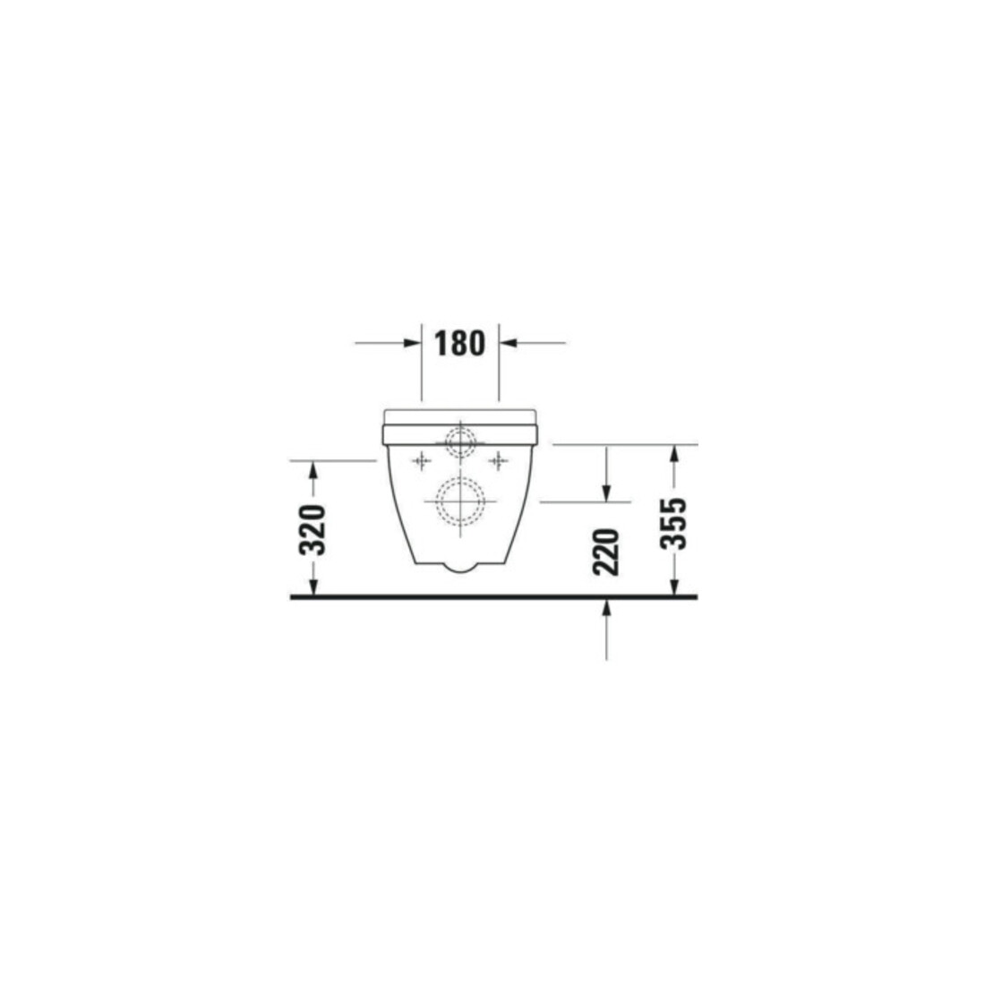Duravit Starck 3 WC suspendu, cuvette profonde 36,5x54 cm, 4,5 l, blanc