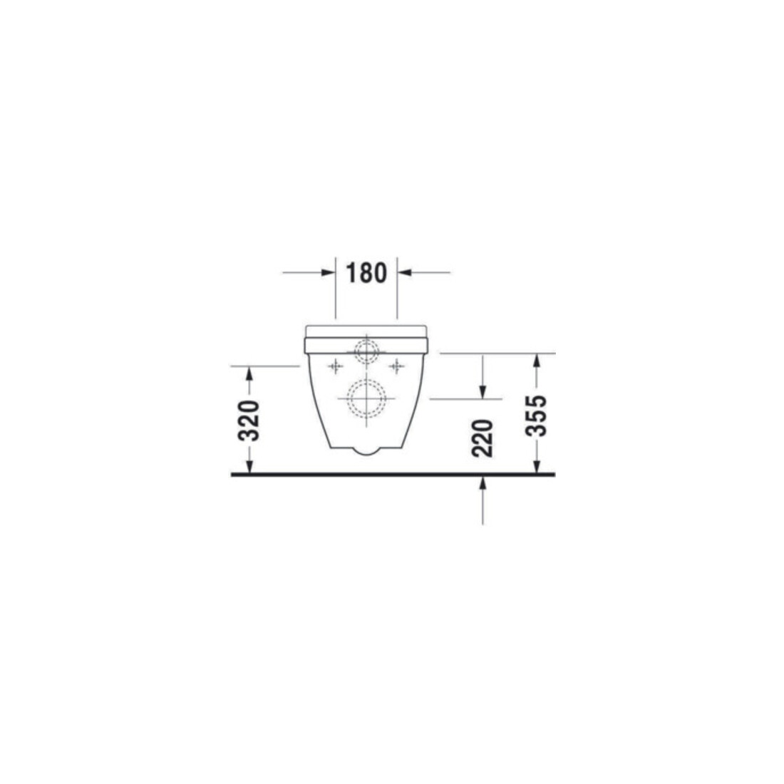 Duravit Starck 3 WC suspendu, cuvette profonde 36,5x54 cm, 4,5 l, blanc