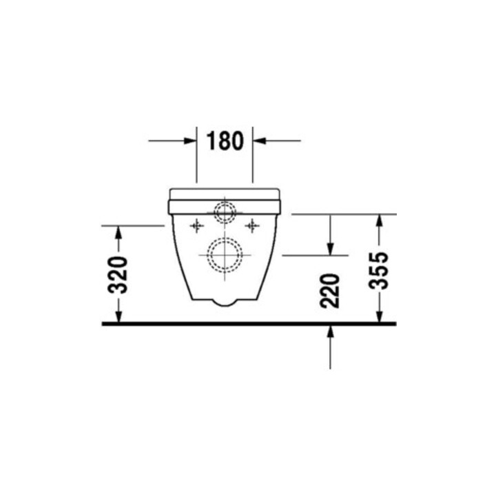 Duravit Starck 3 WC suspendu, cuvette profonde 36,5x54 cm, 4,5 l, blanc