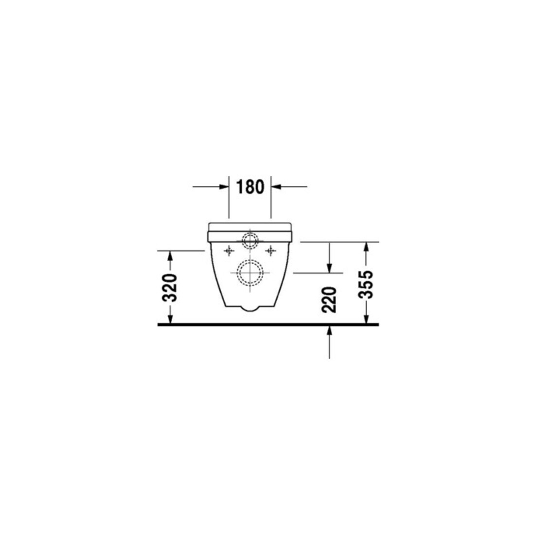 Duravit Starck 3 WC suspendu, cuvette profonde 36,5x54 cm, 4,5 l, blanc